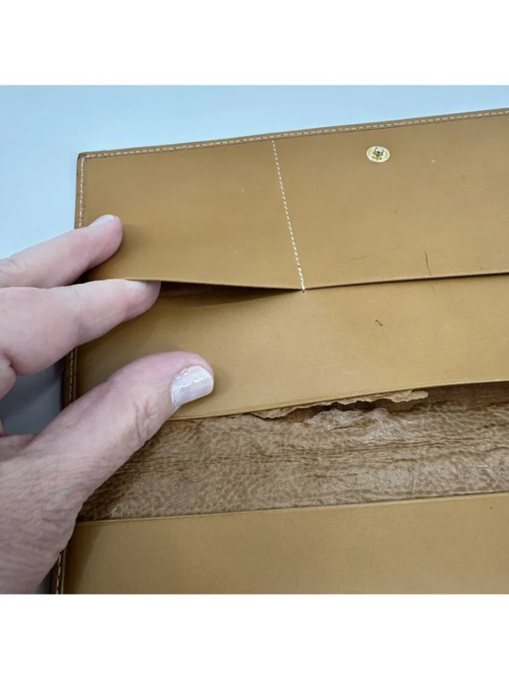 vintage FENDI PEQUIN stripe portfolio clutch wallet document holder italy